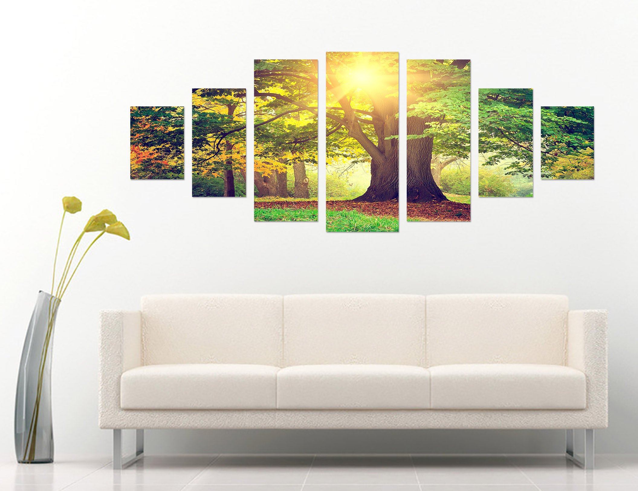 3D Sunshine Tree 019 Unframed Print Wallpaper Wallpaper AJ Wallpaper