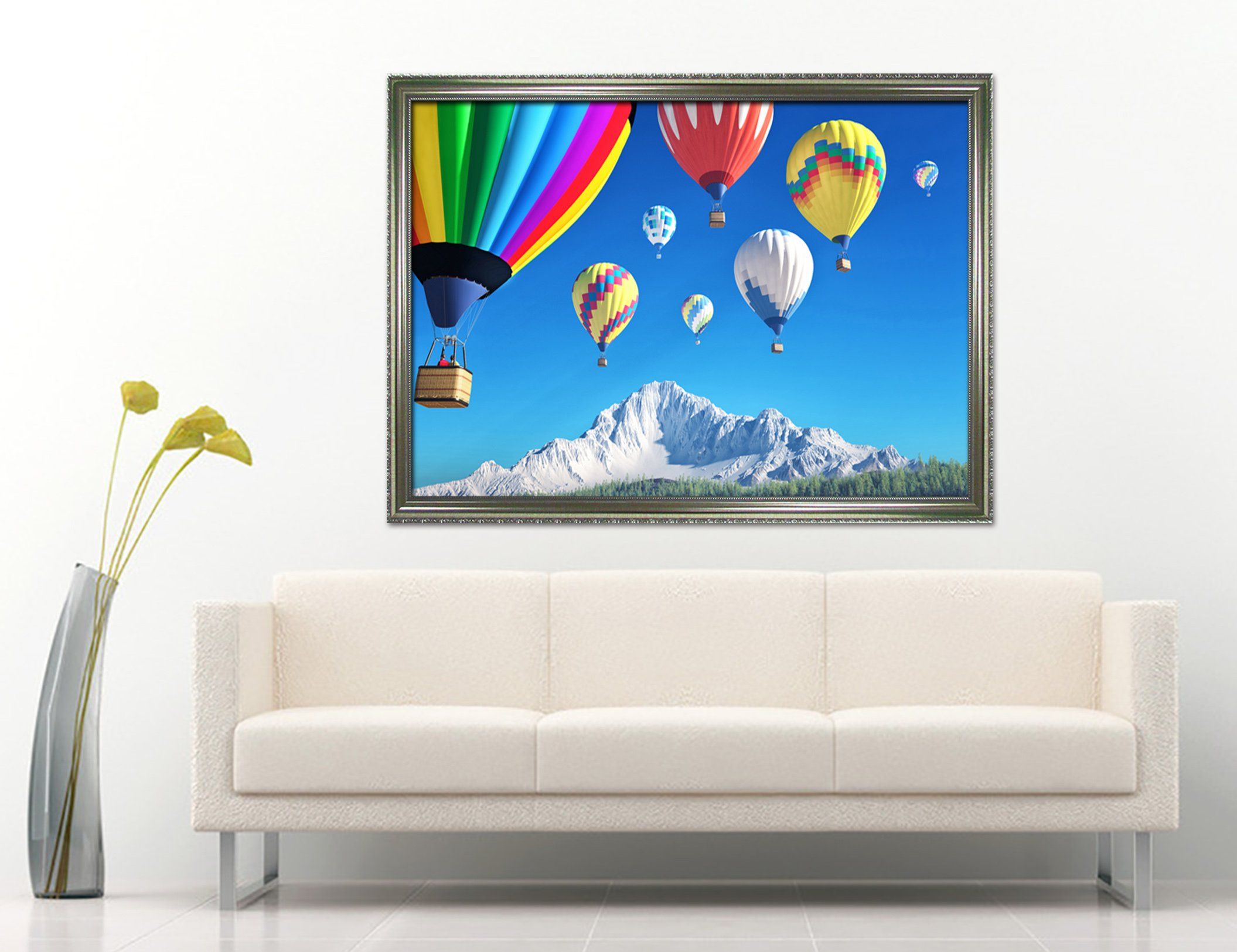3D Hot Air Balloon 183 Fake Framed Print Painting Wallpaper AJ Creativity Home