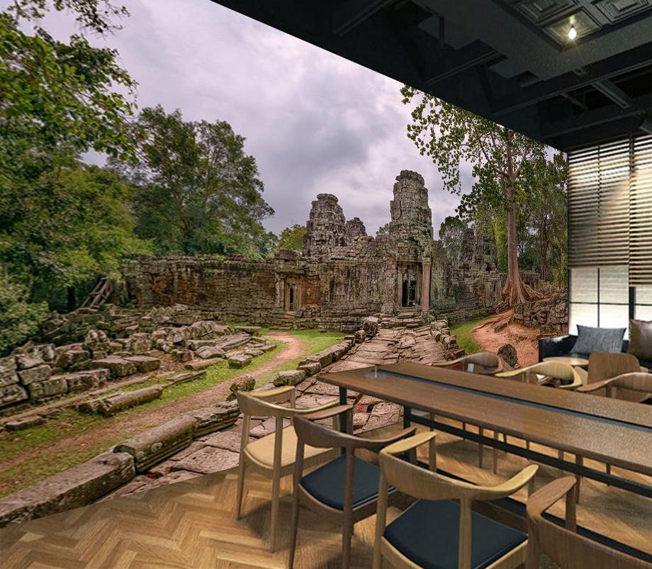 3D Scenery Stone Trees 031 Wallpaper AJ Wallpaper