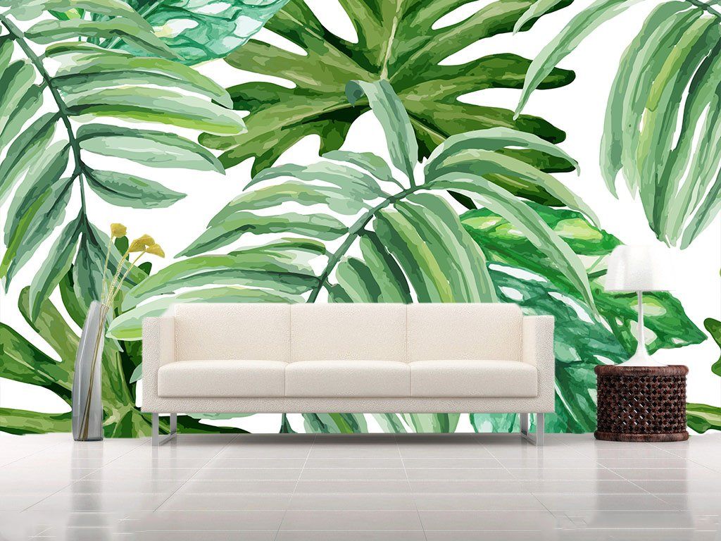 3D Big Green Leaf 212 Wallpaper AJ Wallpaper