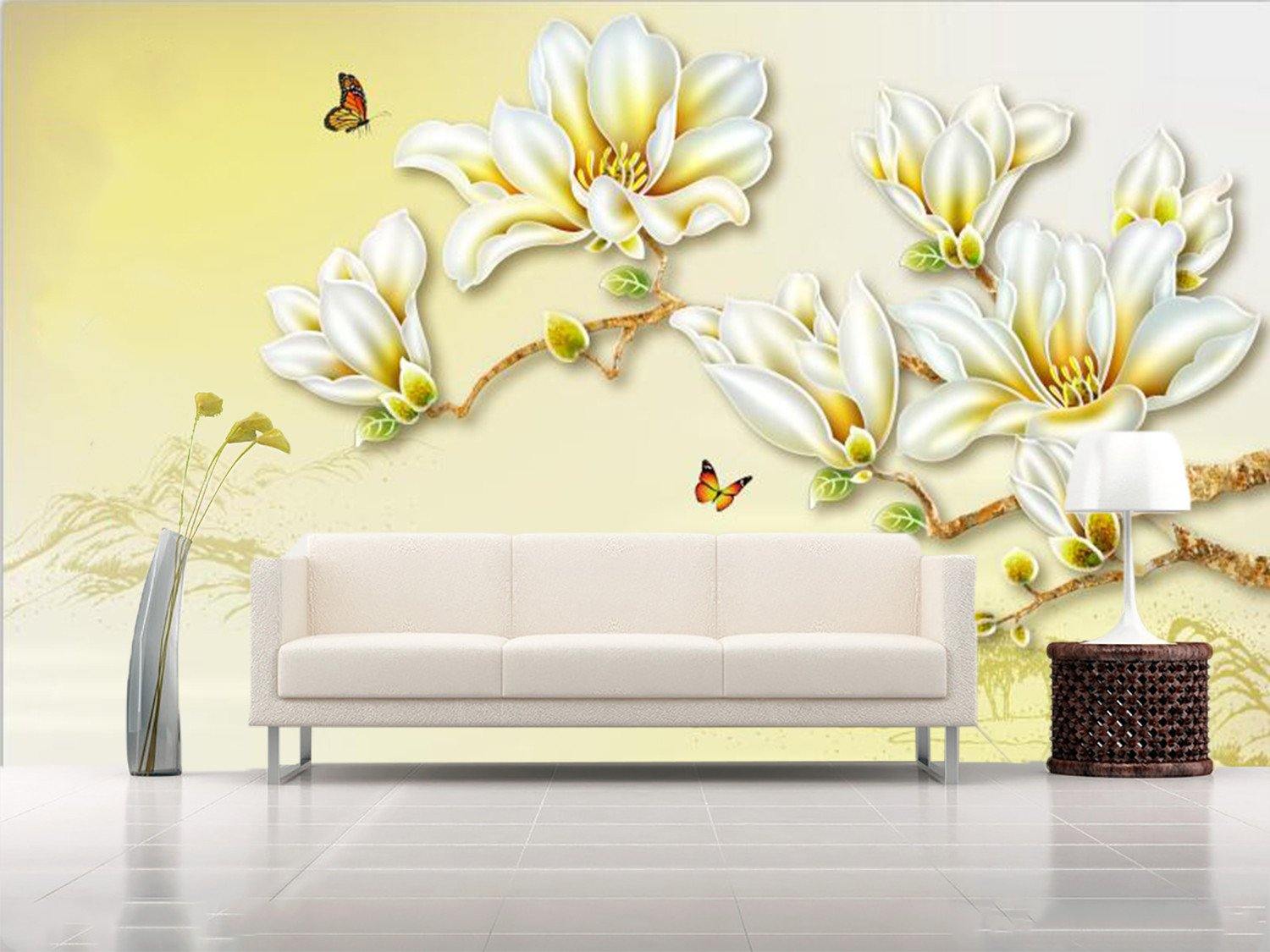 White Blossoming Flower 827 Wallpaper AJ Wallpaper 1