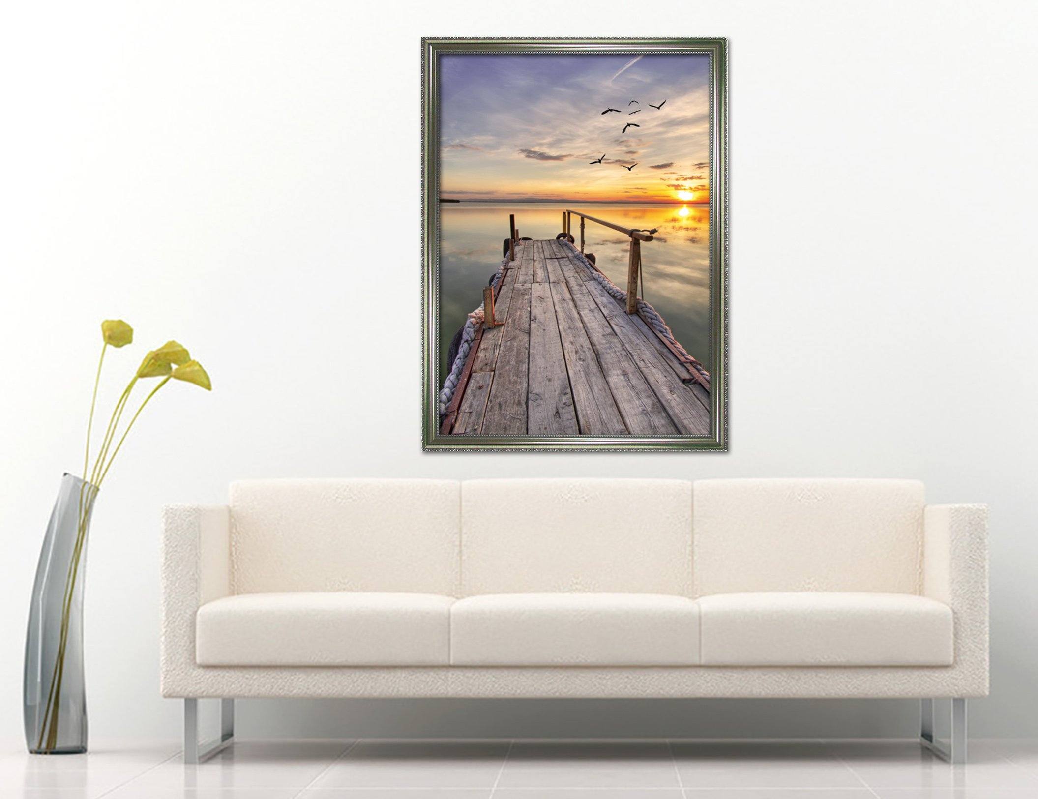 3D Evening Wood Board 144 Fake Framed Print Painting Wallpaper AJ Creativity Home