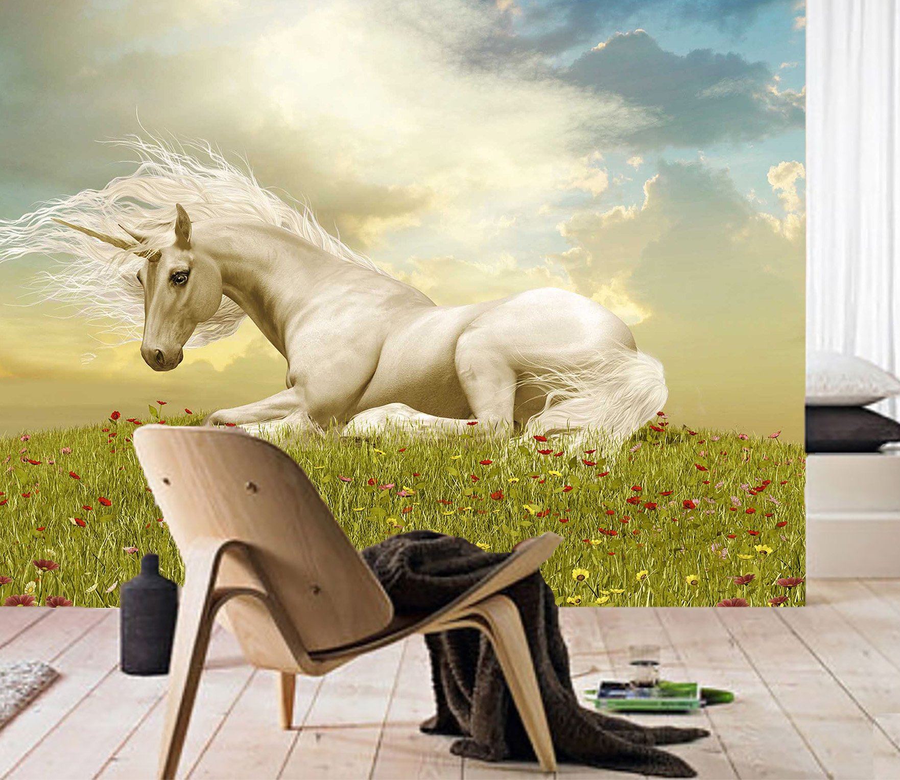 3D Resting Unicorn 207 Wallpaper AJ Wallpaper