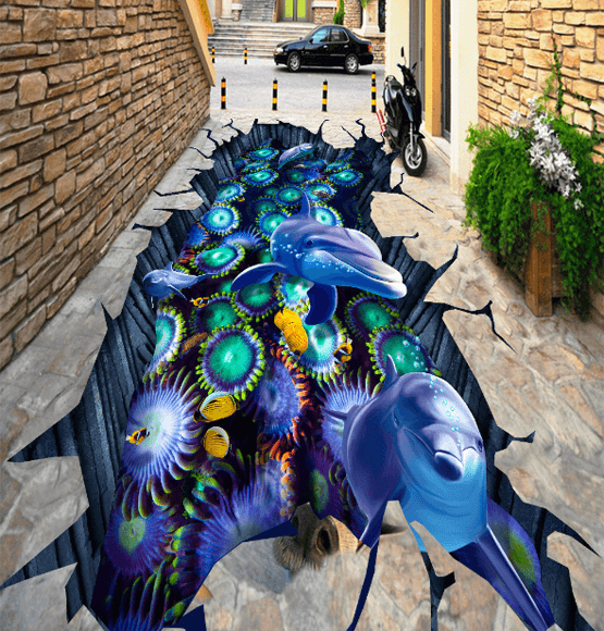 3D Sea Bottom Creatures Floor Mural Wallpaper AJ Wallpaper 2