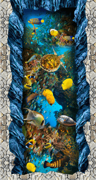 3D Various Fishes Floor Mural Wallpaper AJ Wallpaper 2