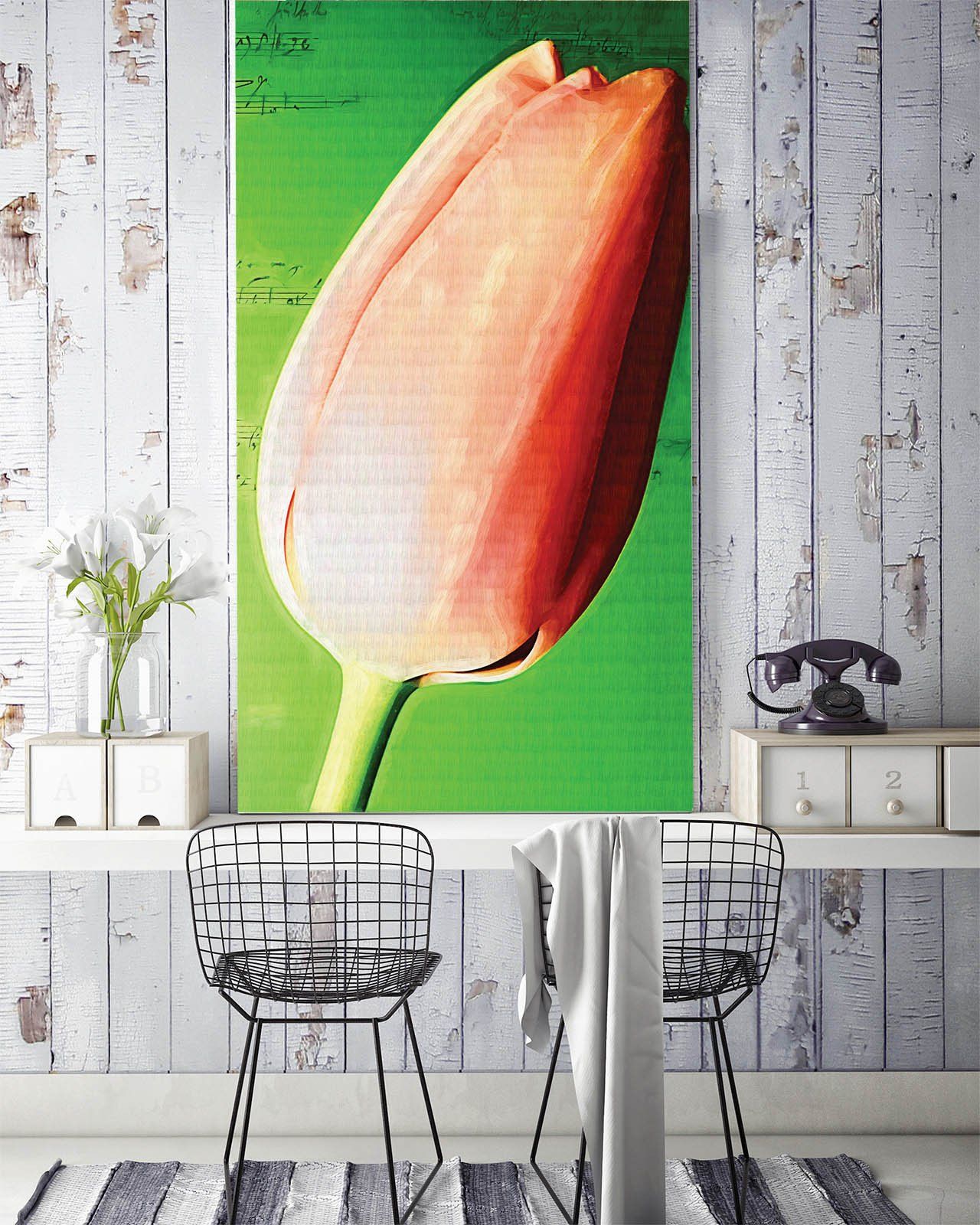 Tulip And Musical Staff Wallpaper AJ Wallpaper 2