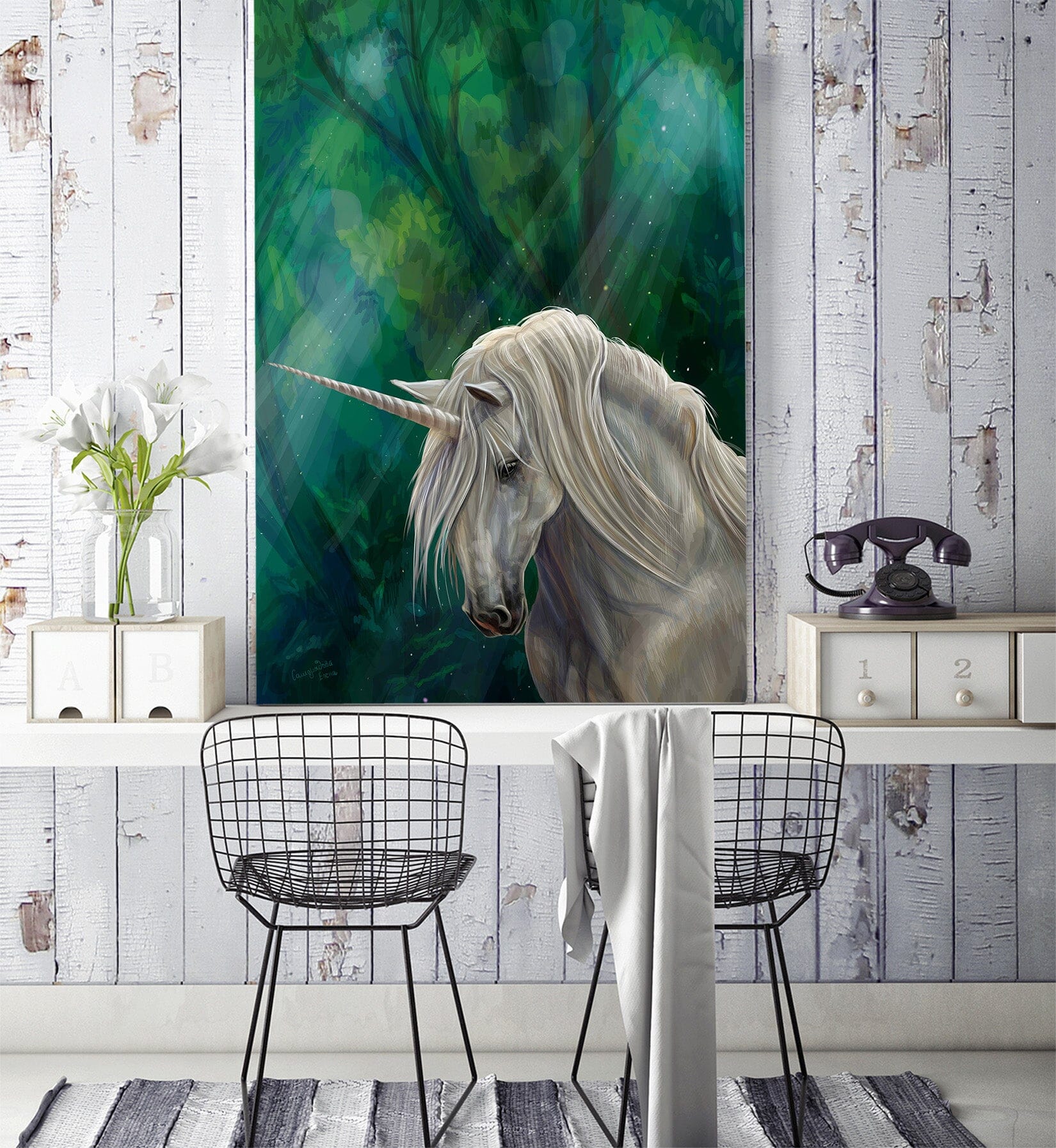 3D Forest Unicorn 122 Wall Murals Wallpaper AJ Wallpaper 2