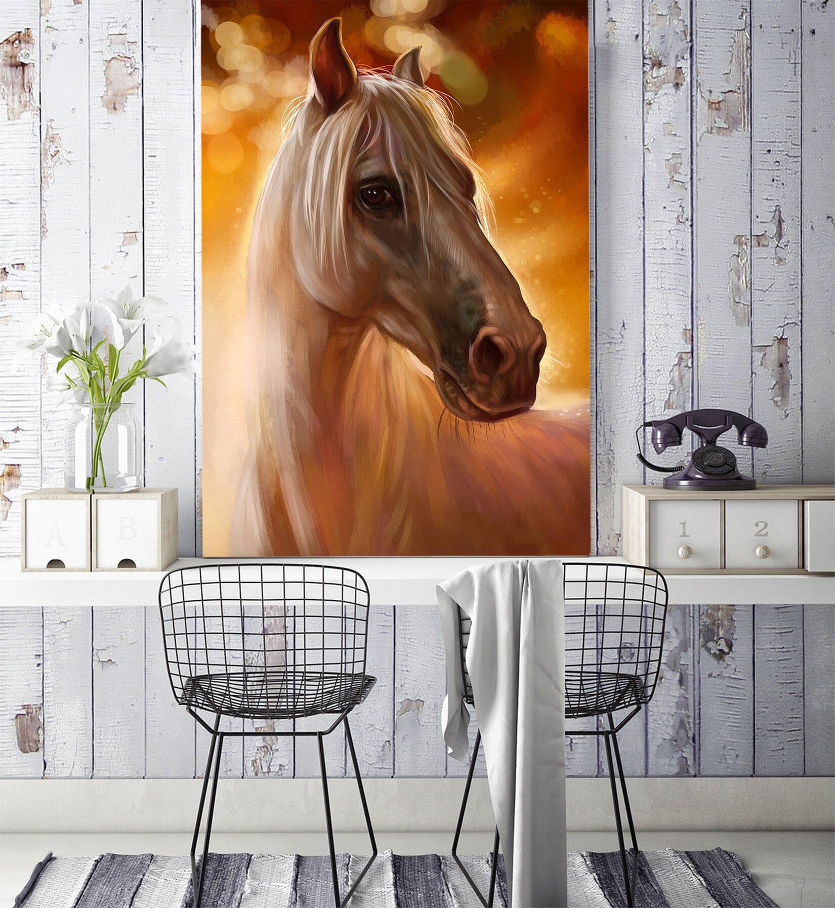 3D Sunset Horse 124 Wall Murals Wallpaper AJ Wallpaper 2