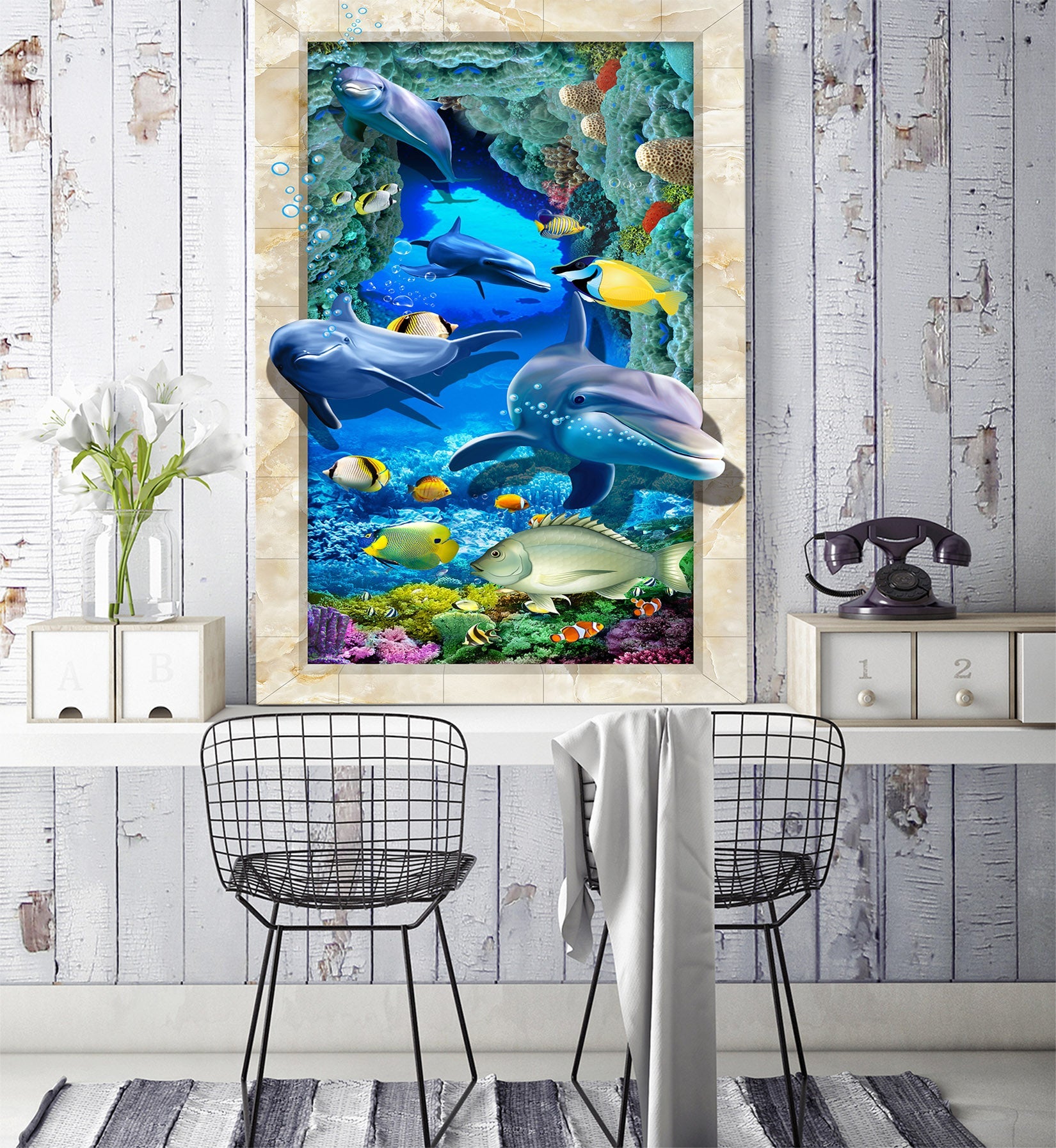 3D Deep Sea Fish 021 Wall Murals Wallpaper AJ Wallpaper 2