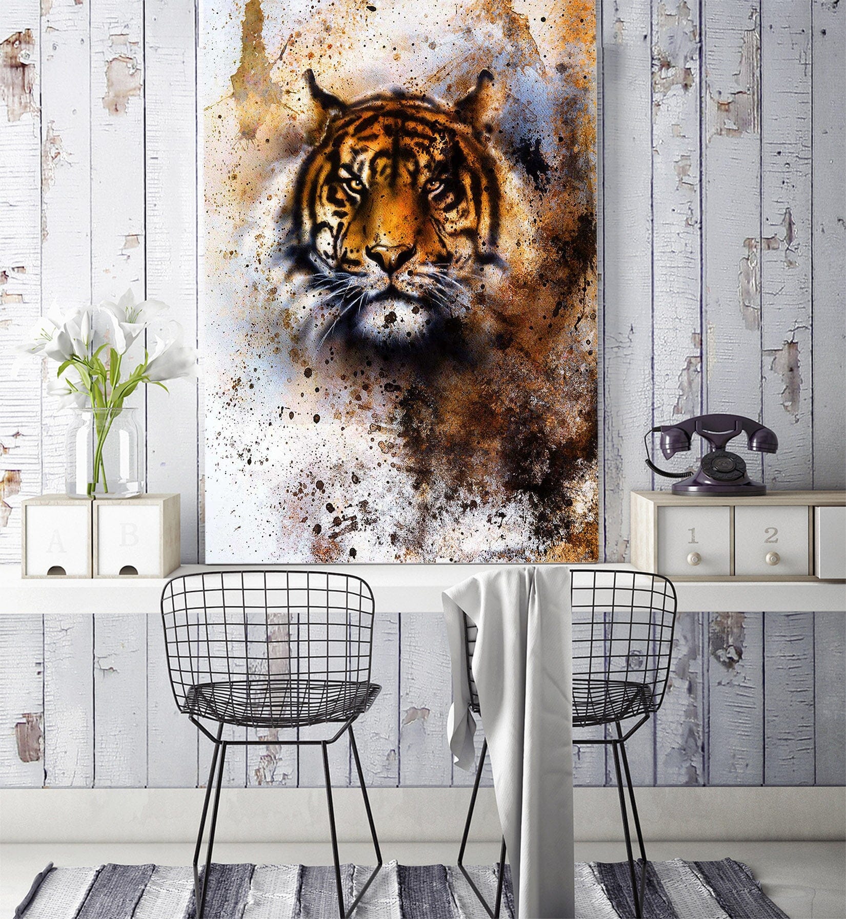 3D Graffiti Tiger 134 Wall Murals Wallpaper AJ Wallpaper 2