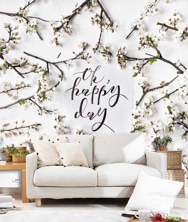 3D Flower Branch Happy Day 79 Wallpaper AJ Wallpaper