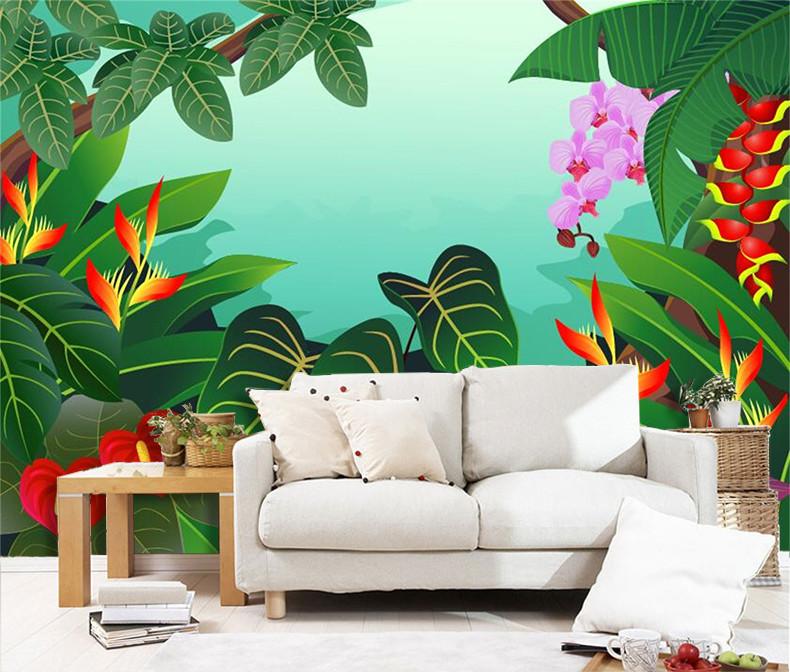 3D Green Leaves Flower 52 Wallpaper AJ Wallpaper