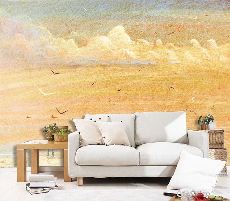 3D Swallows And Clouds 544 Wallpaper AJ Wallpaper