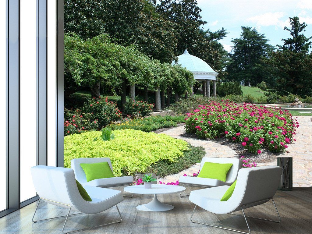 3D Green Garden Pavilion 67 Wallpaper AJ Wallpapers