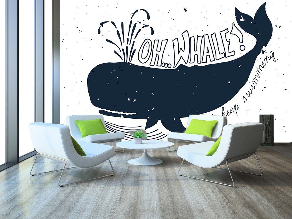 Swimming Whale Wallpaper AJ Wallpaper