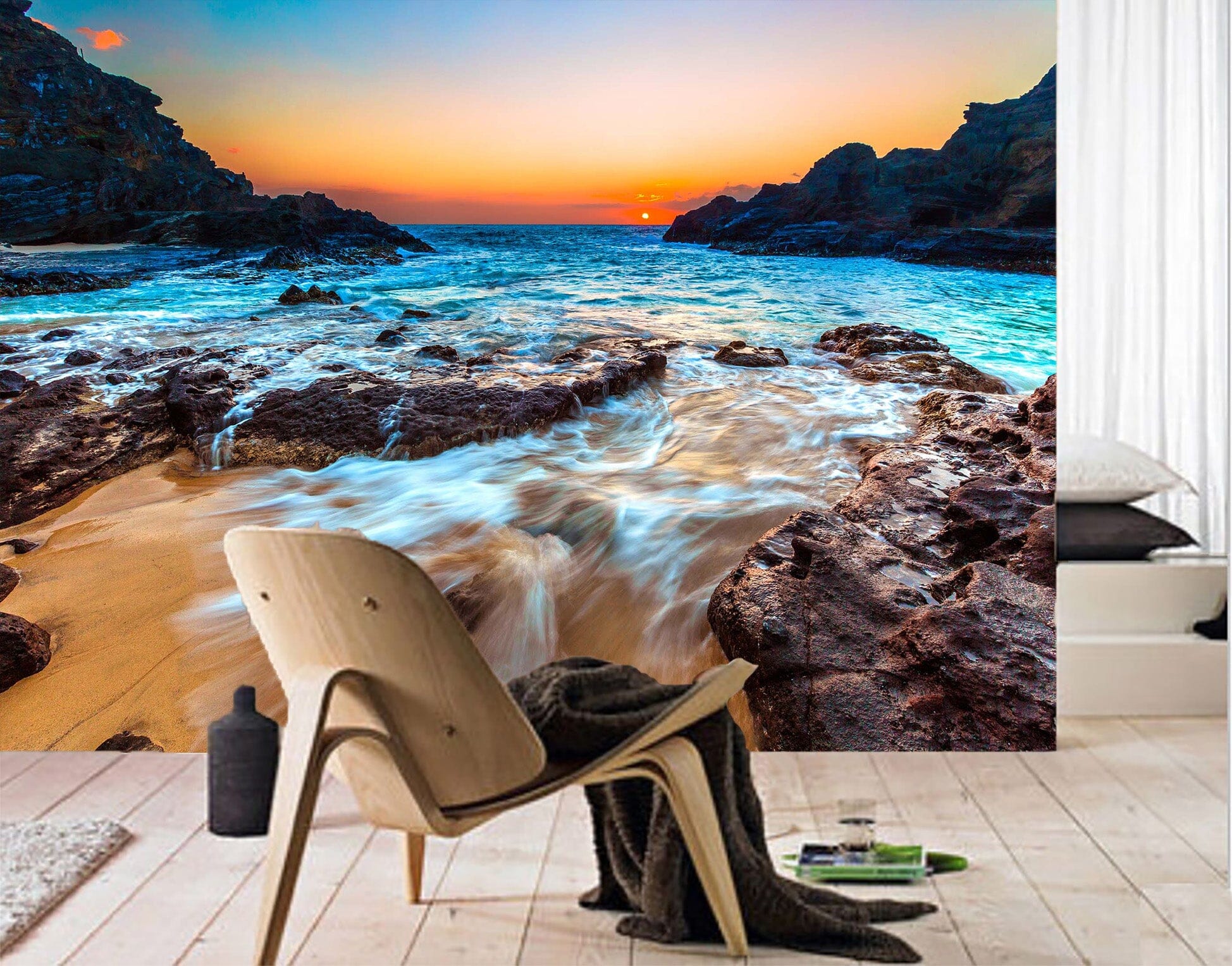 3D Reef Sunset 1483 Wall Murals Wallpaper AJ Wallpaper 2