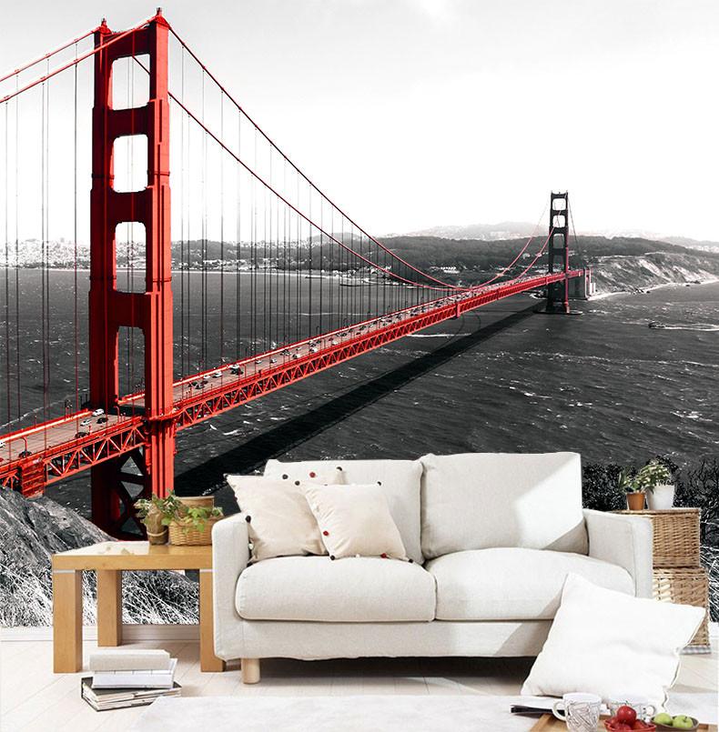 Red Long Bridge Wallpaper AJ Wallpaper