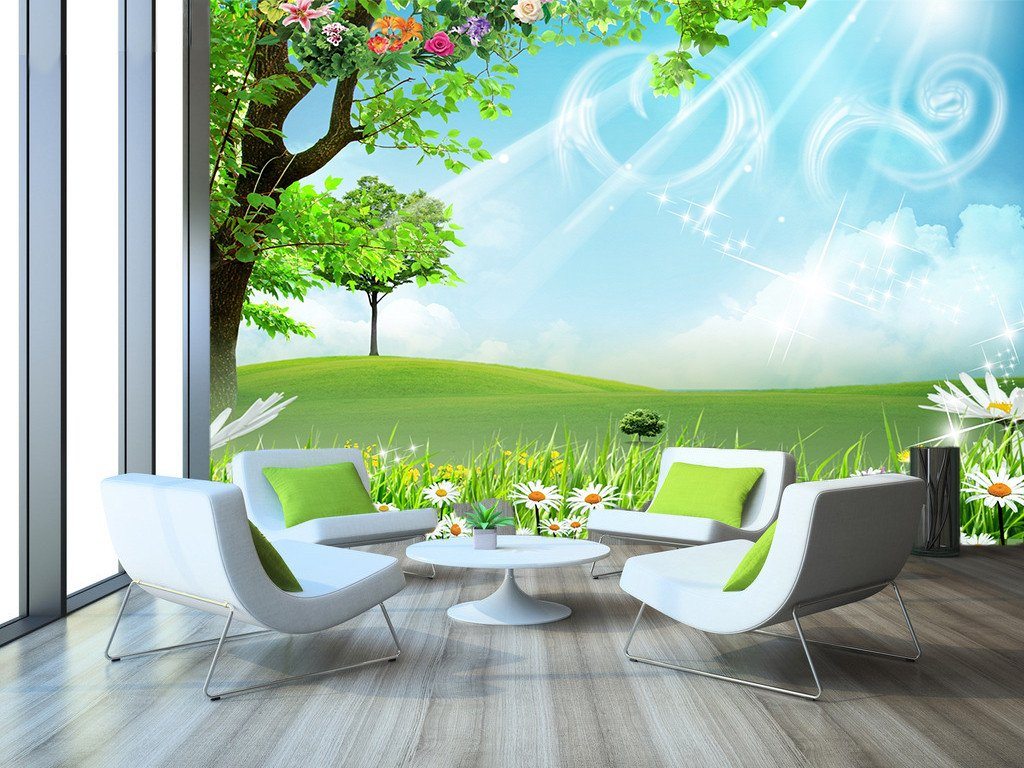 3D Sunshine Sky Tree 72 Wallpaper AJ Wallpaper