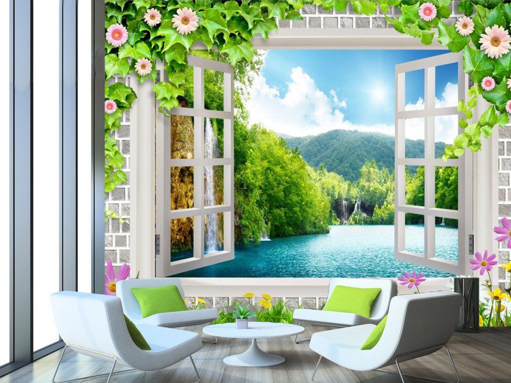 Mountain And Blue Lake Out Of The Window 55 Wallpaper AJ Wallpaper 1