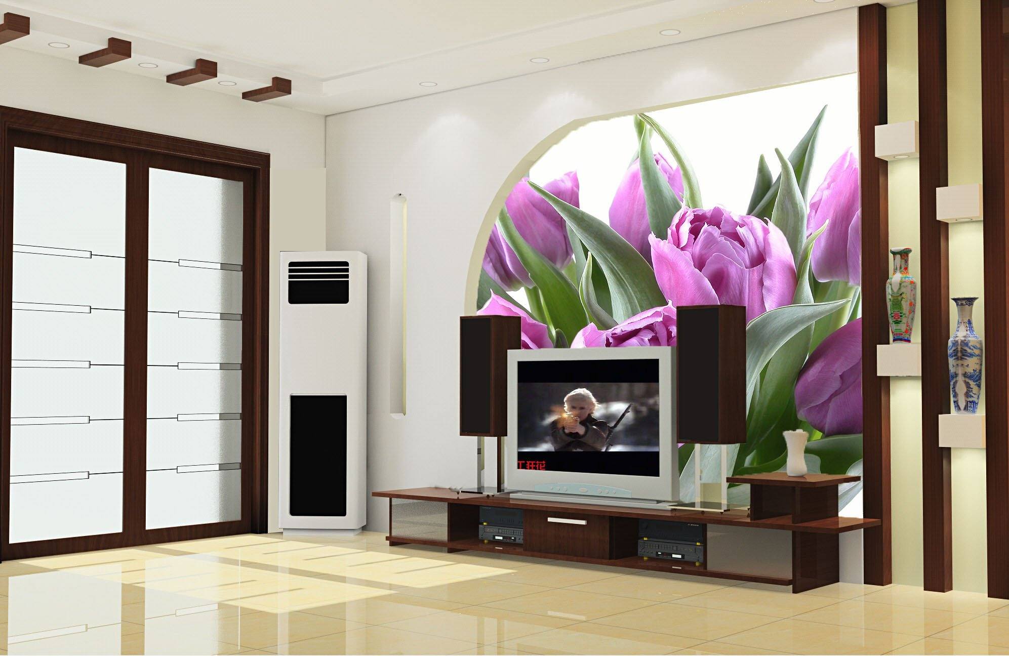 Purple Tulips Wallpaper AJ Wallpaper