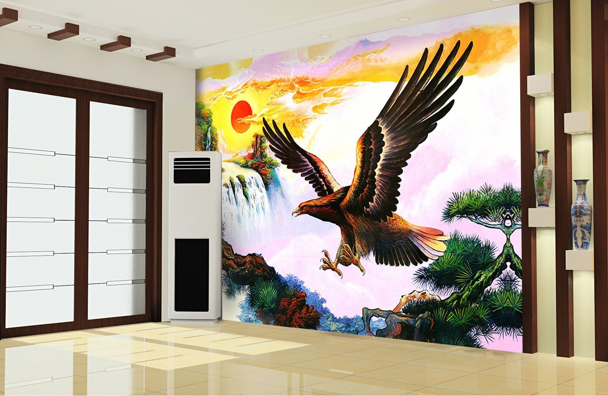 3D Flying Eagle 002 Wallpaper AJ Wallpaper