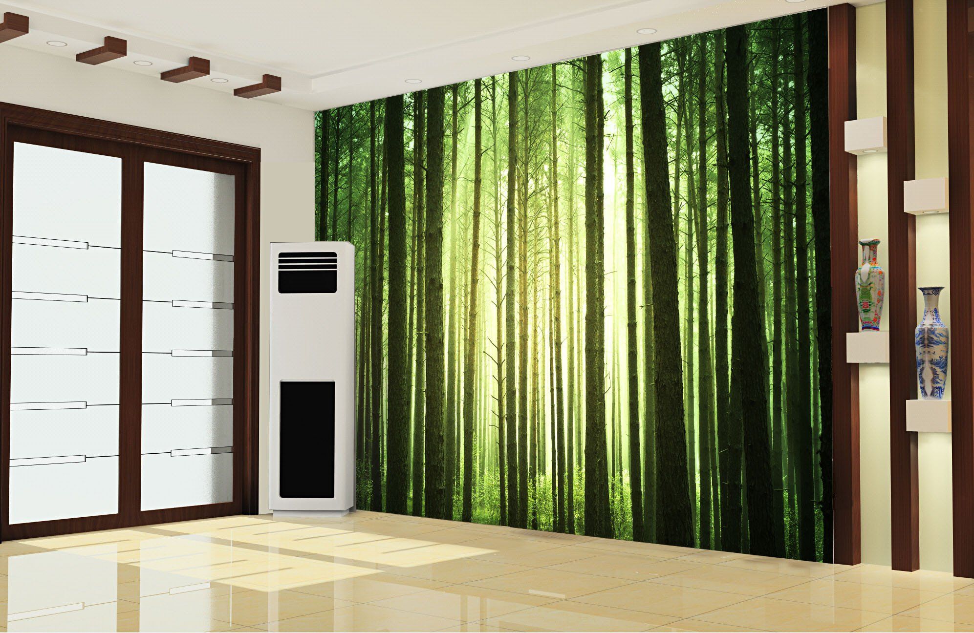 Straight Trees 2 Wallpaper AJ Wallpaper