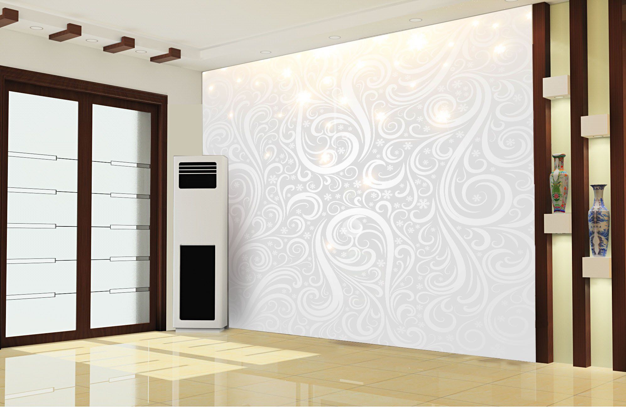 White Floral Wallpaper AJ Wallpaper