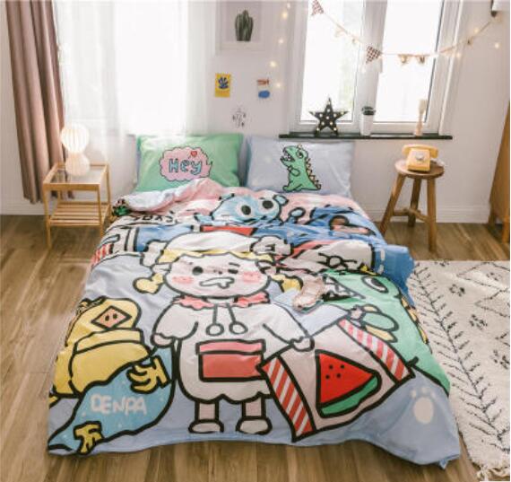 3D Cartoon Doll 30137 Bed Pillowcases Quilt