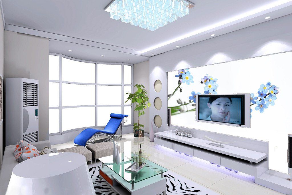 Blue Flowers 2 Wallpaper AJ Wallpaper