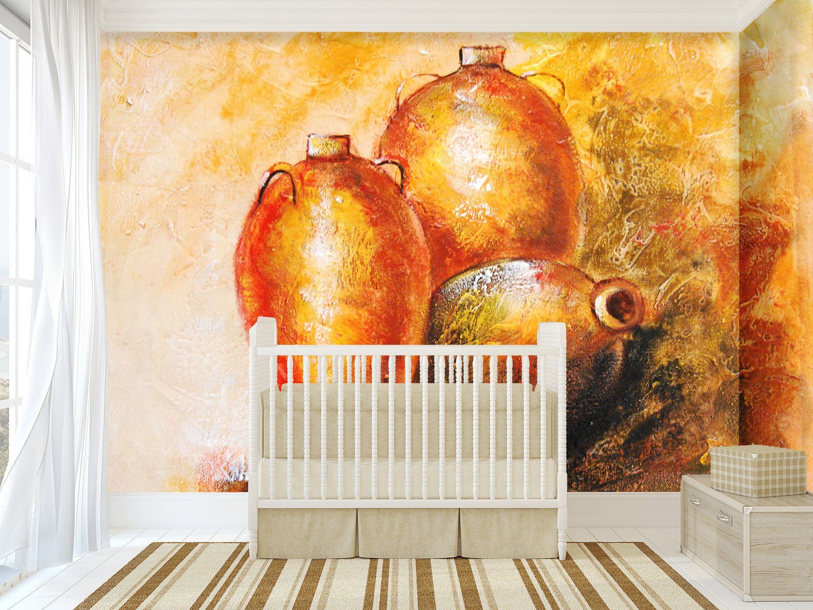 Orange Jars Wallpaper AJ Wallpaper