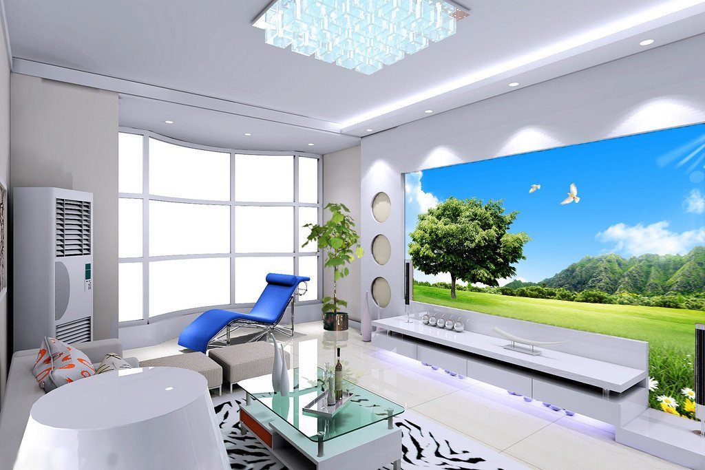 Grassland Lush Tree Wallpaper AJ Wallpaper