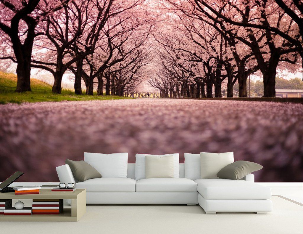 Blooming Cherry Trees Wallpaper AJ Wallpaper