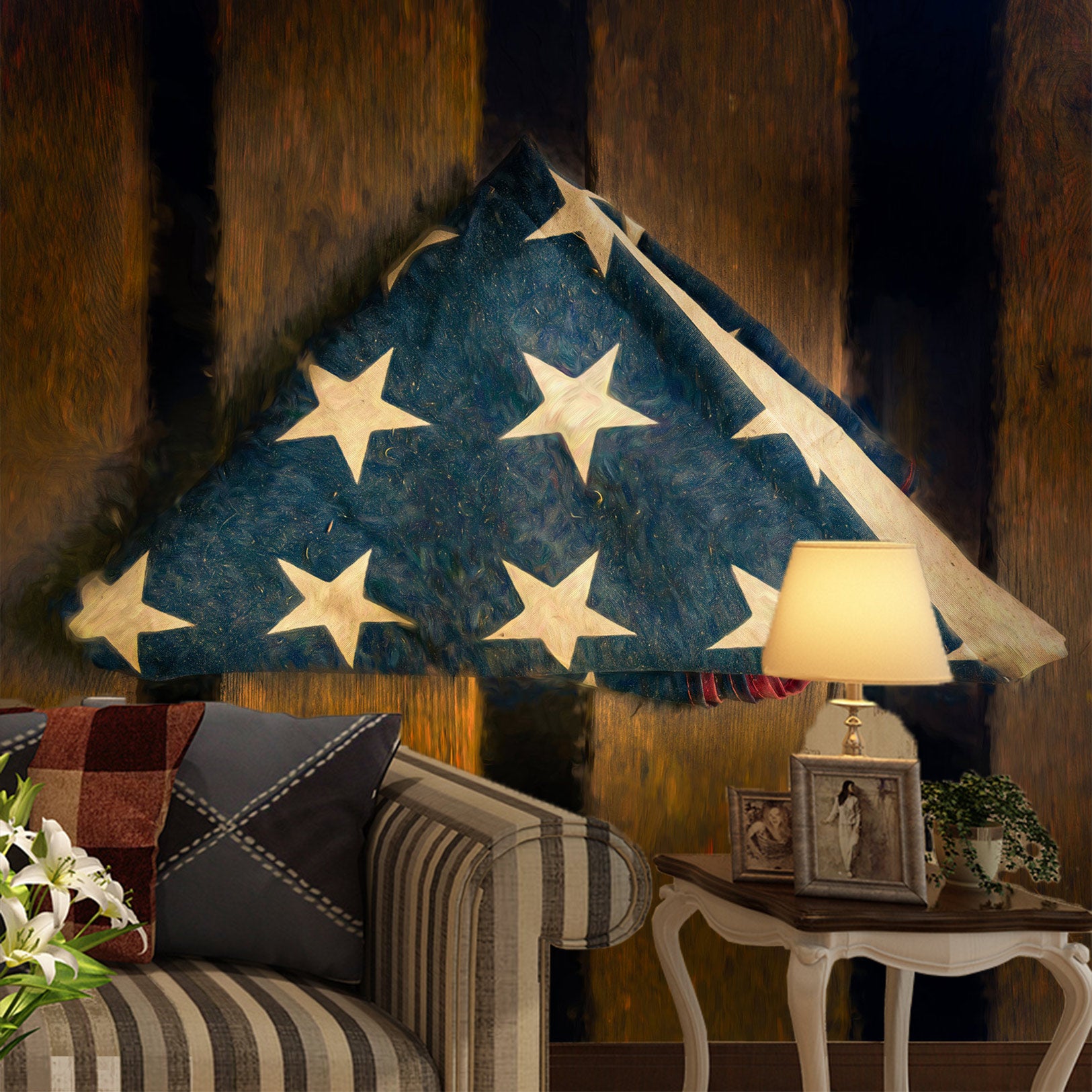 3D Star Handkerchief 5236 Beth Sheridan Wall Mural Wall Murals