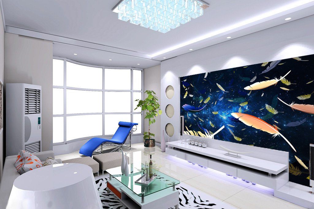 3D Flying Feather 629 Wallpaper AJ Wallpaper