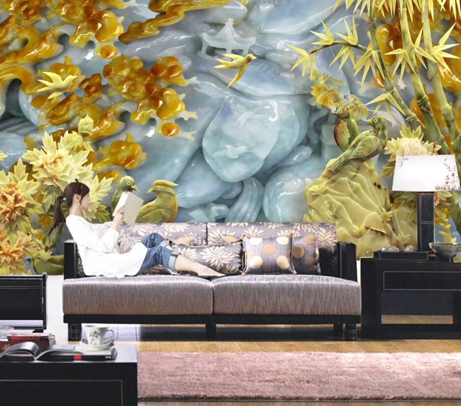 Jade Birds Wallpaper AJ Wallpaper 2