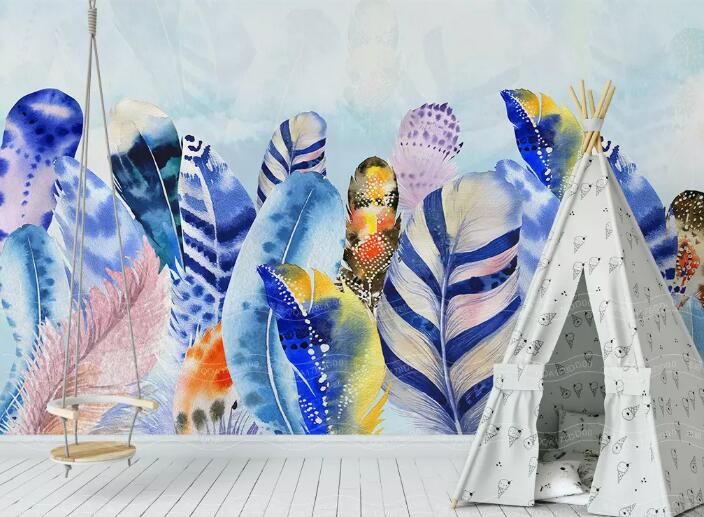 3D Colored Leaves 1347 Wall Murals Wallpaper AJ Wallpaper 2