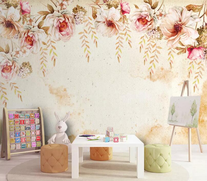 3D Colored Flowers 083 Wall Murals Wallpaper AJ Wallpaper 2