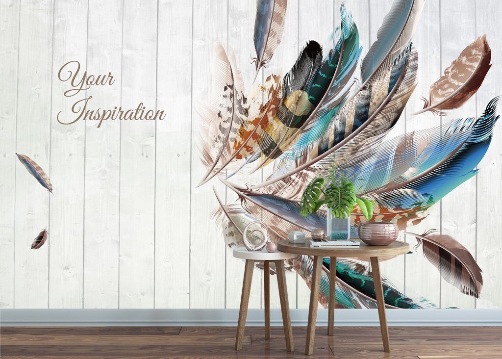 3D Feather 72 Wall Murals Wallpaper AJ Wallpaper 2
