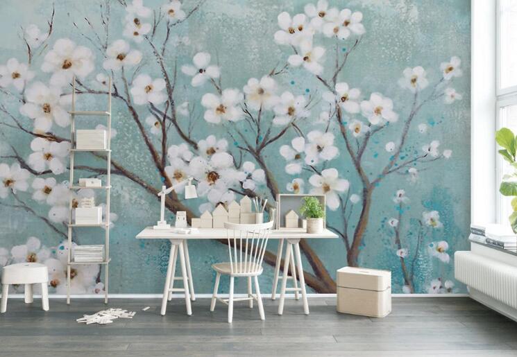 3D Plum Tree 1227 Wall Murals Wallpaper AJ Wallpaper 2