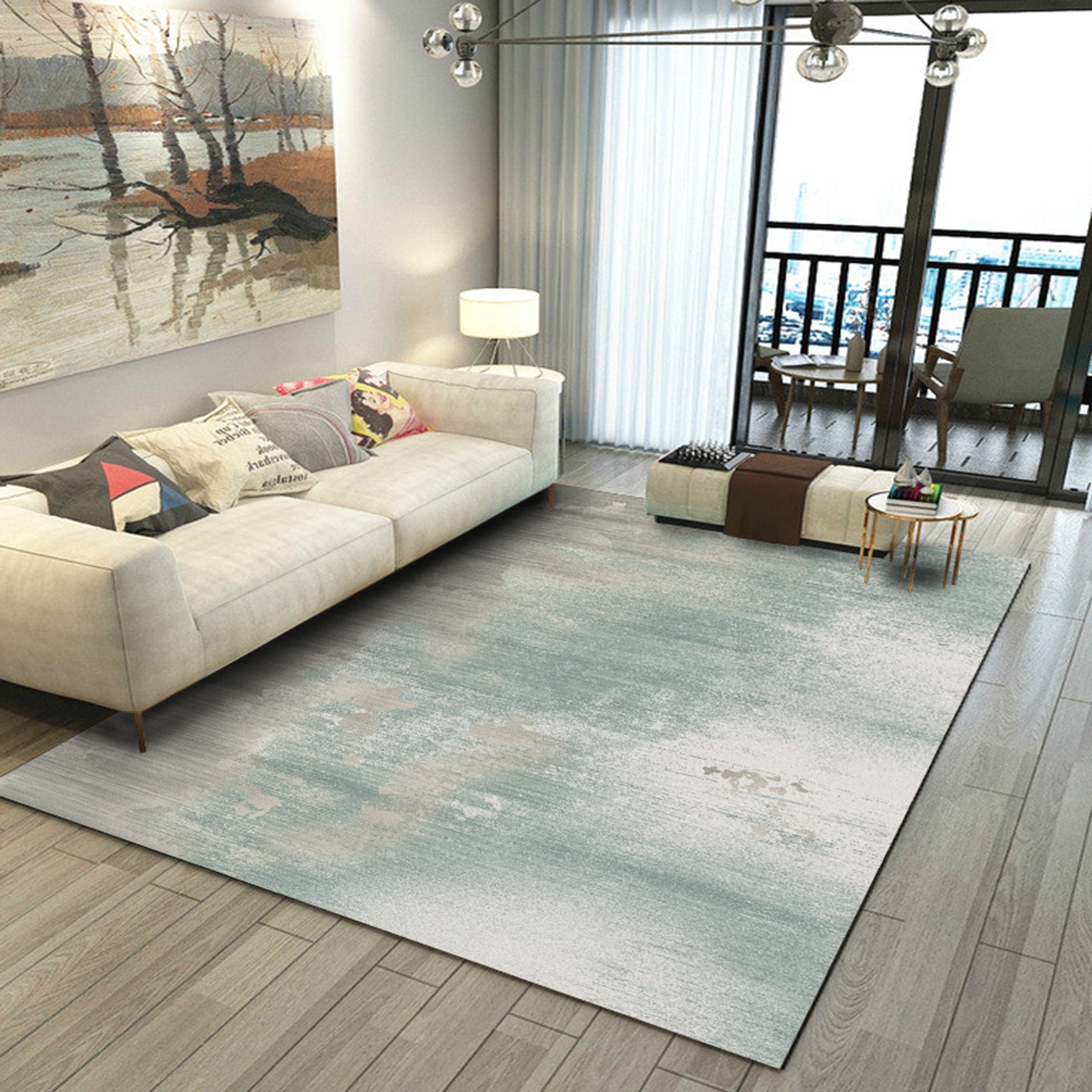 3D Light Green WG053 Non Slip Rug Mat Mat AJ Creativity Home