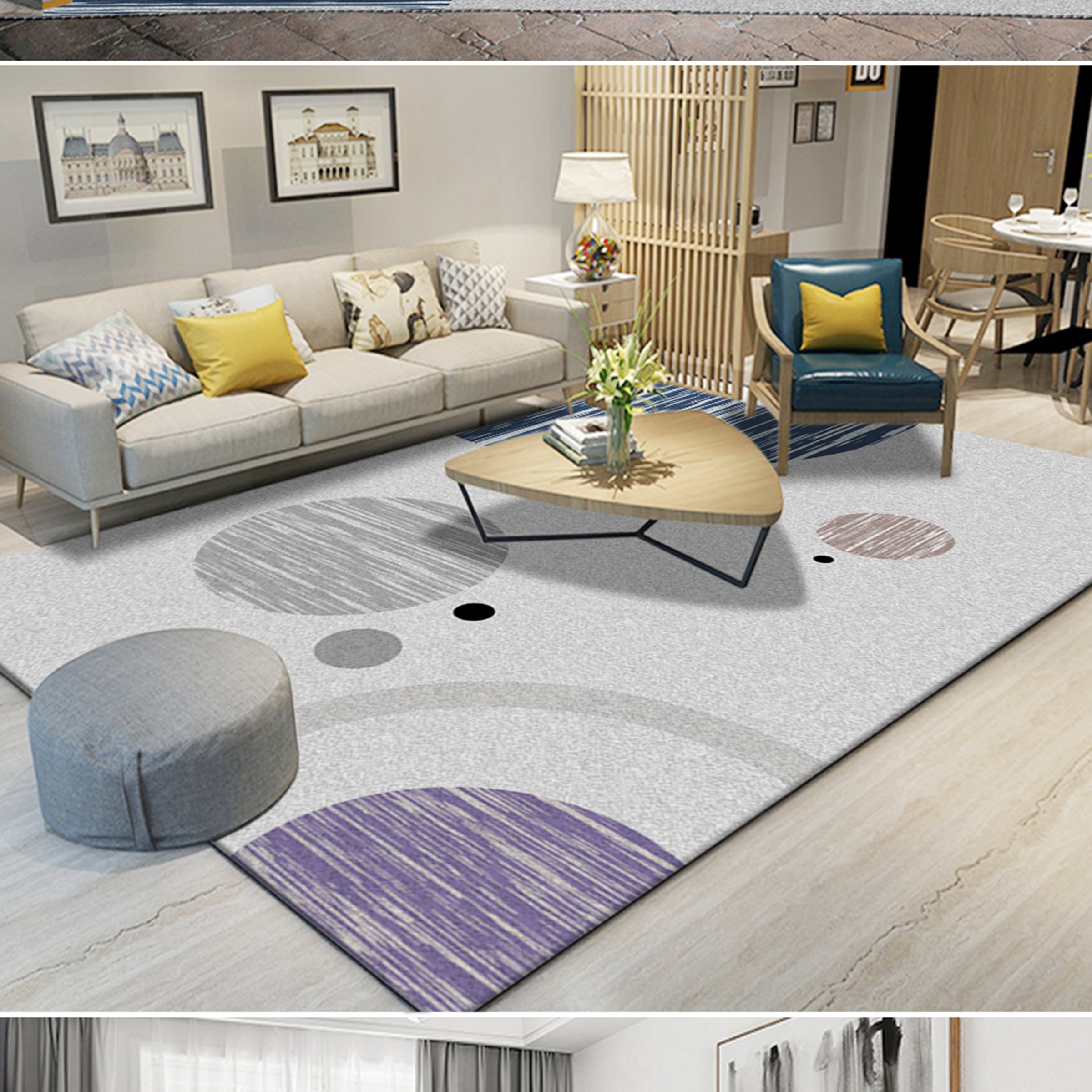 3D Modern Round WG545 Non Slip Rug Mat Mat AJ Creativity Home