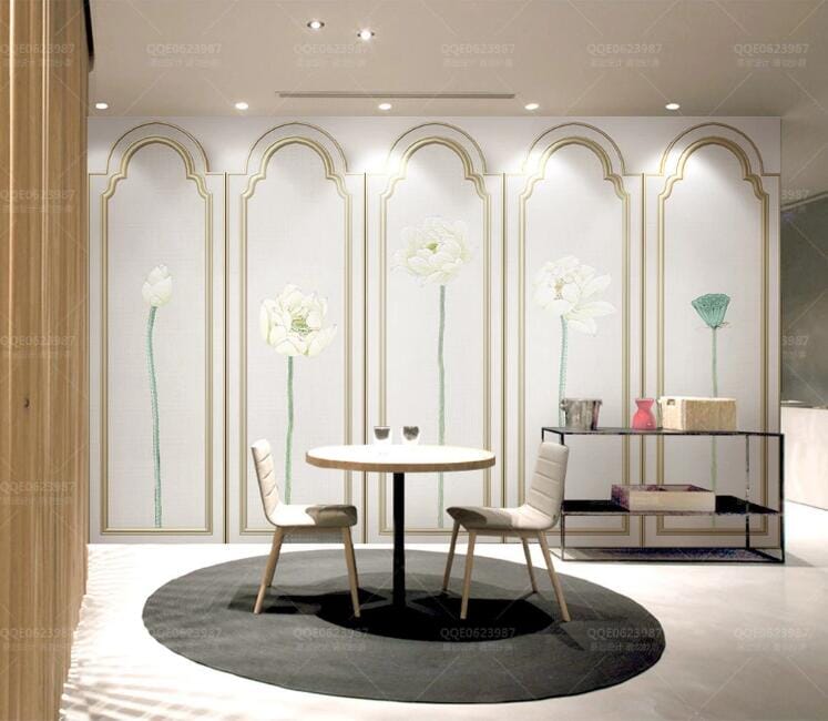 3D Art Lotus WC164 Wall Murals Wallpaper AJ Wallpaper 2