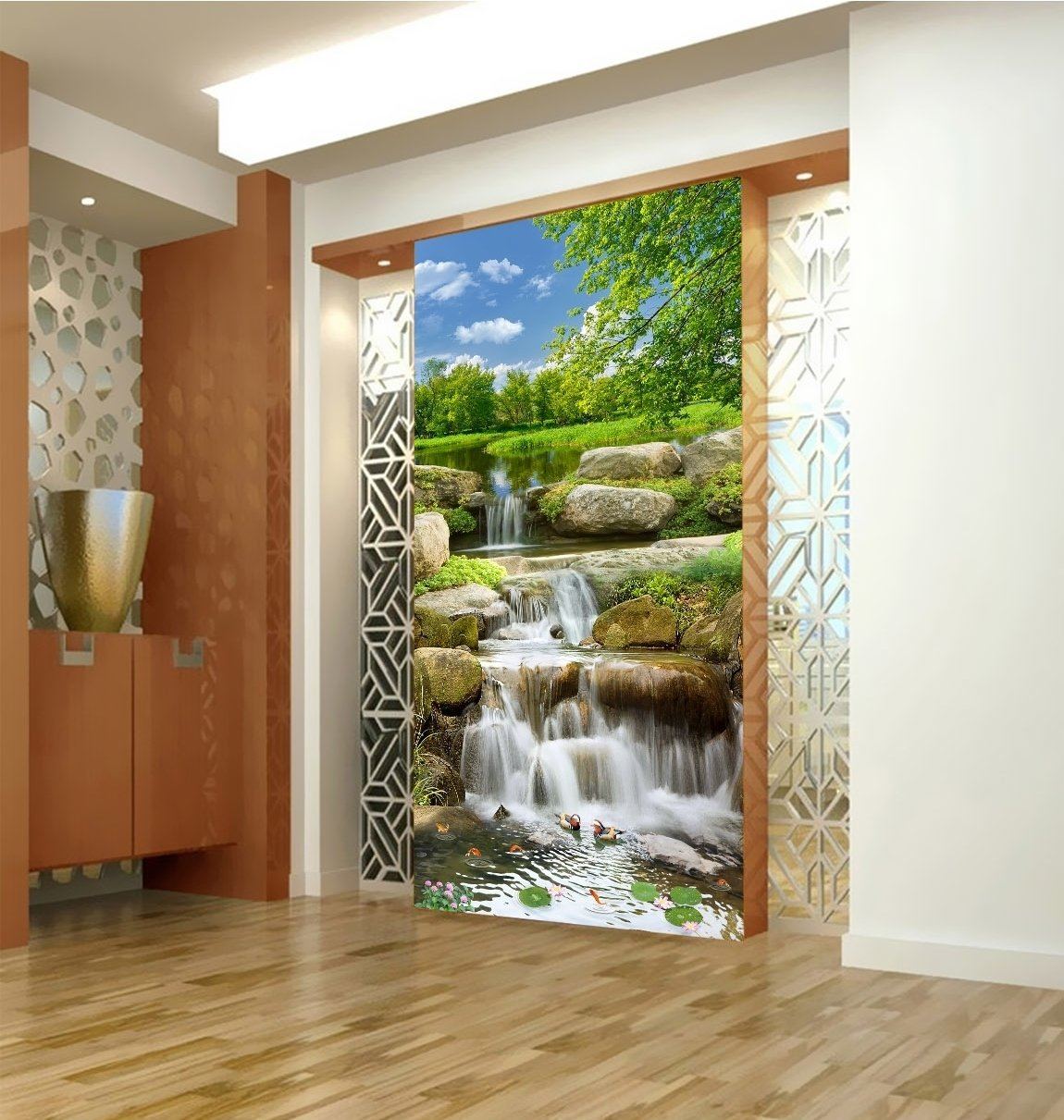 3D River Stone Mandarin Duck 381 Wallpaper AJ Wallpaper