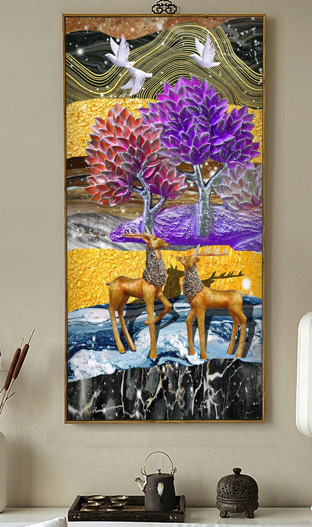 3D Forest Fawn 599 Wall Murals Wallpaper AJ Wallpaper 2