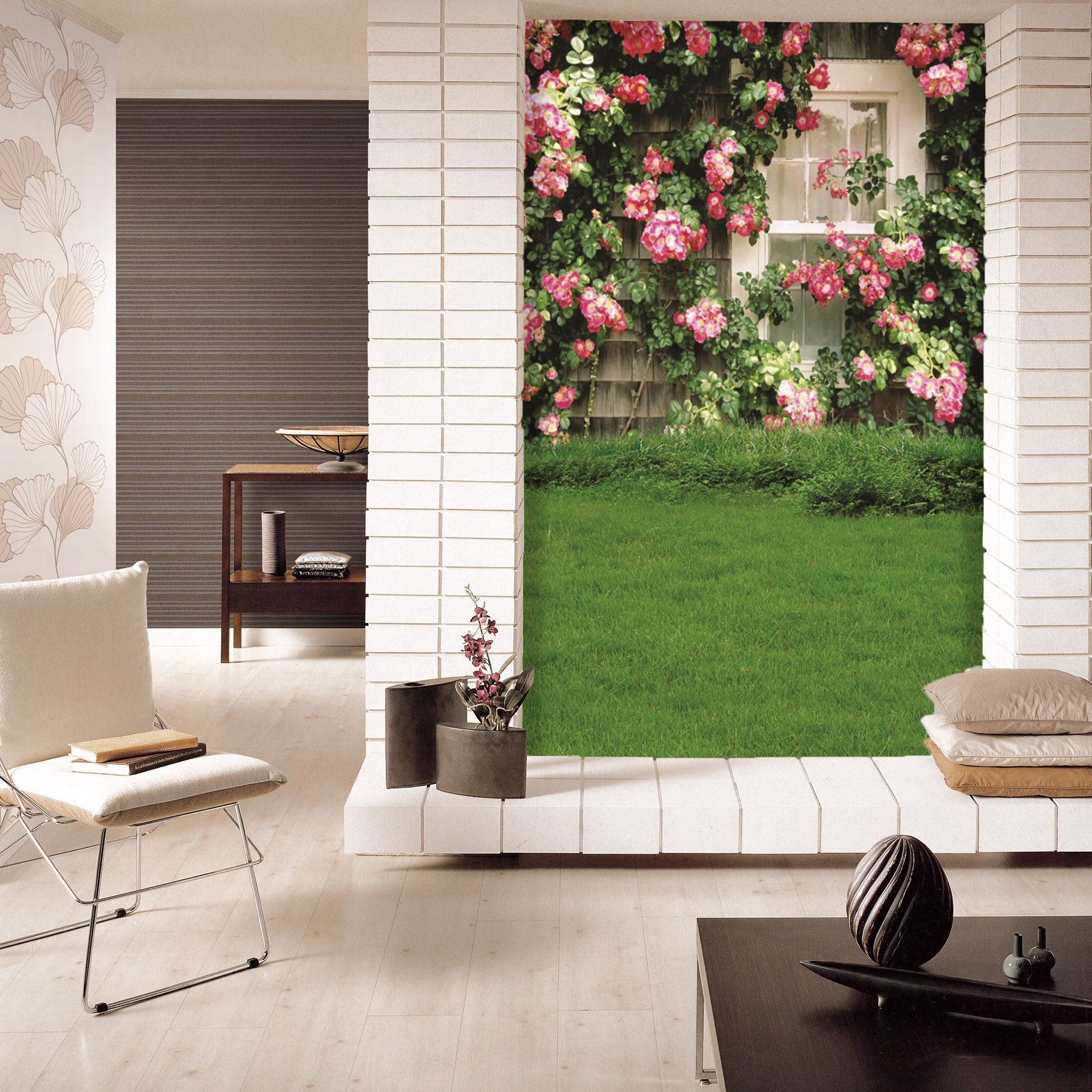 Flowers By Window Wallpaper AJ Wallpaper