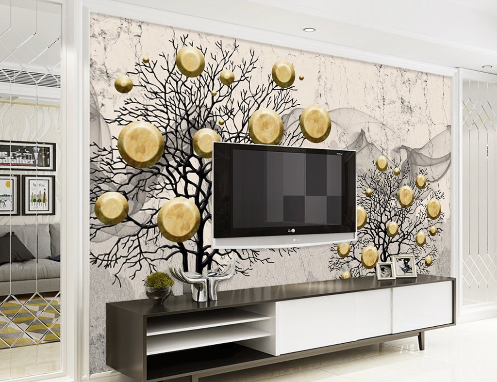 3D Golden Fruit 594 Wall Murals Wallpaper AJ Wallpaper 2