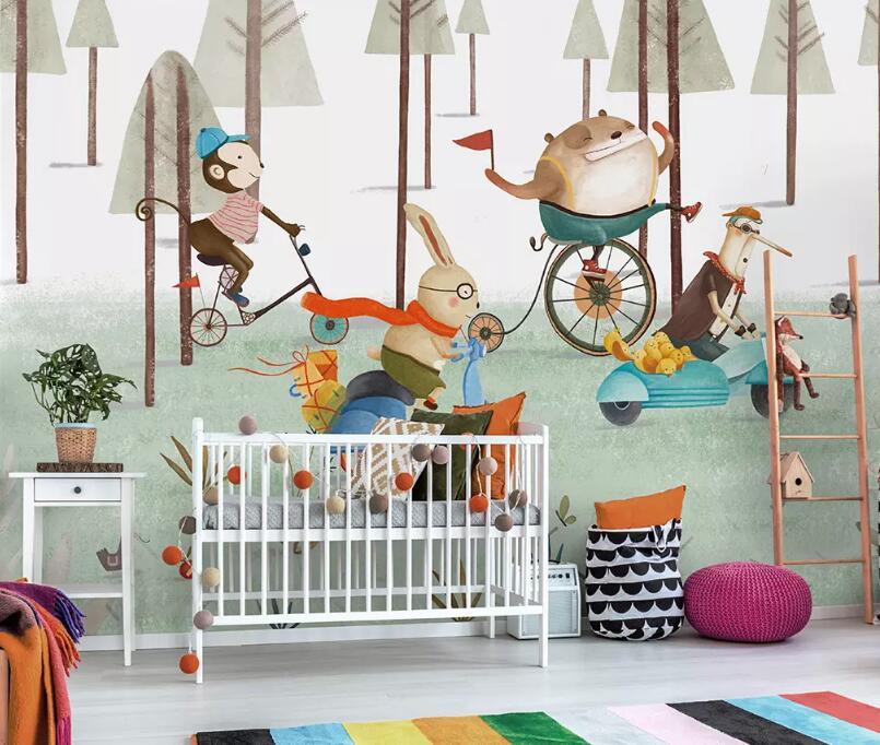 3D Animal Competition 830 Wall Murals Wallpaper AJ Wallpaper 2