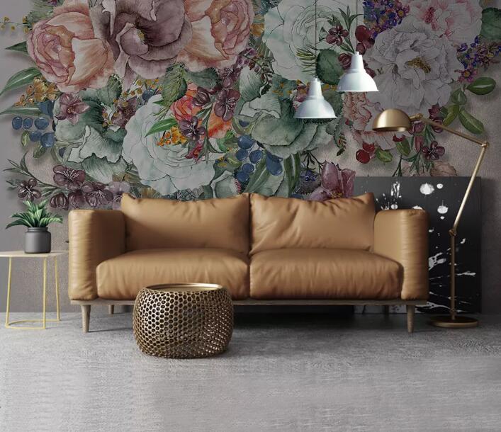 3D Flower Butterfly 1244 Wall Murals Wallpaper AJ Wallpaper 2