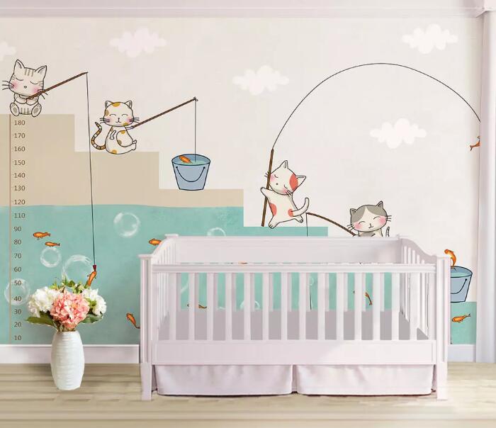 3D Cute Kitten 682 Wall Murals Wallpaper AJ Wallpaper 2