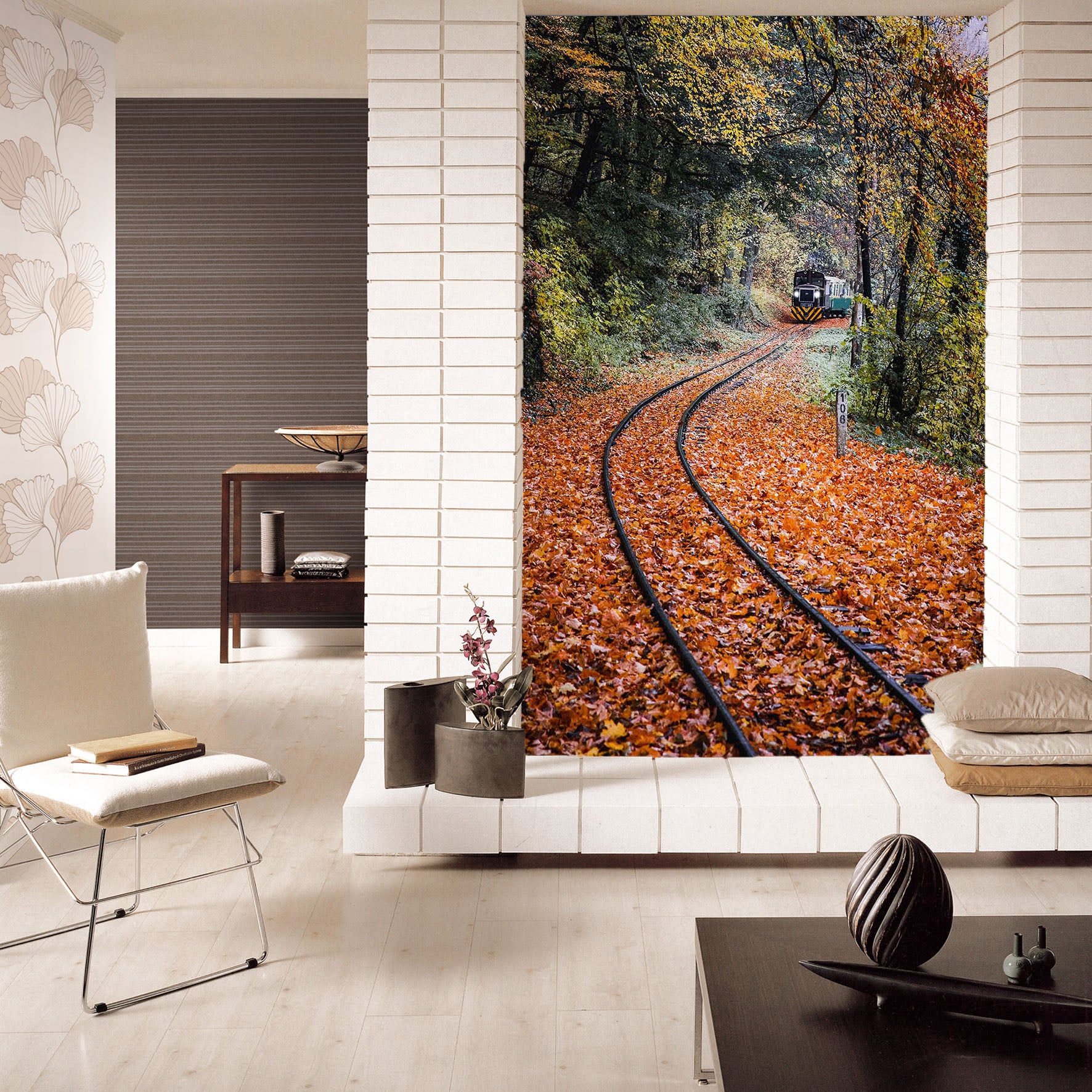 3D Maple Leaf Railway 433 Vehicle Wall Murals